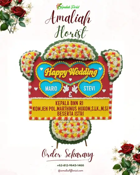 Papan Bunga Pernikahan Salam